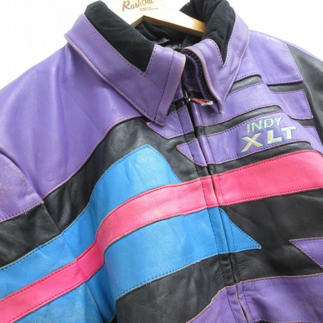 XL☆古着 長袖 レザー ジャケット メンズ 90年代 90s POLARIS XL☆古着 長袖 レザー ジャケット メンズ 90年代 90s POLARIS