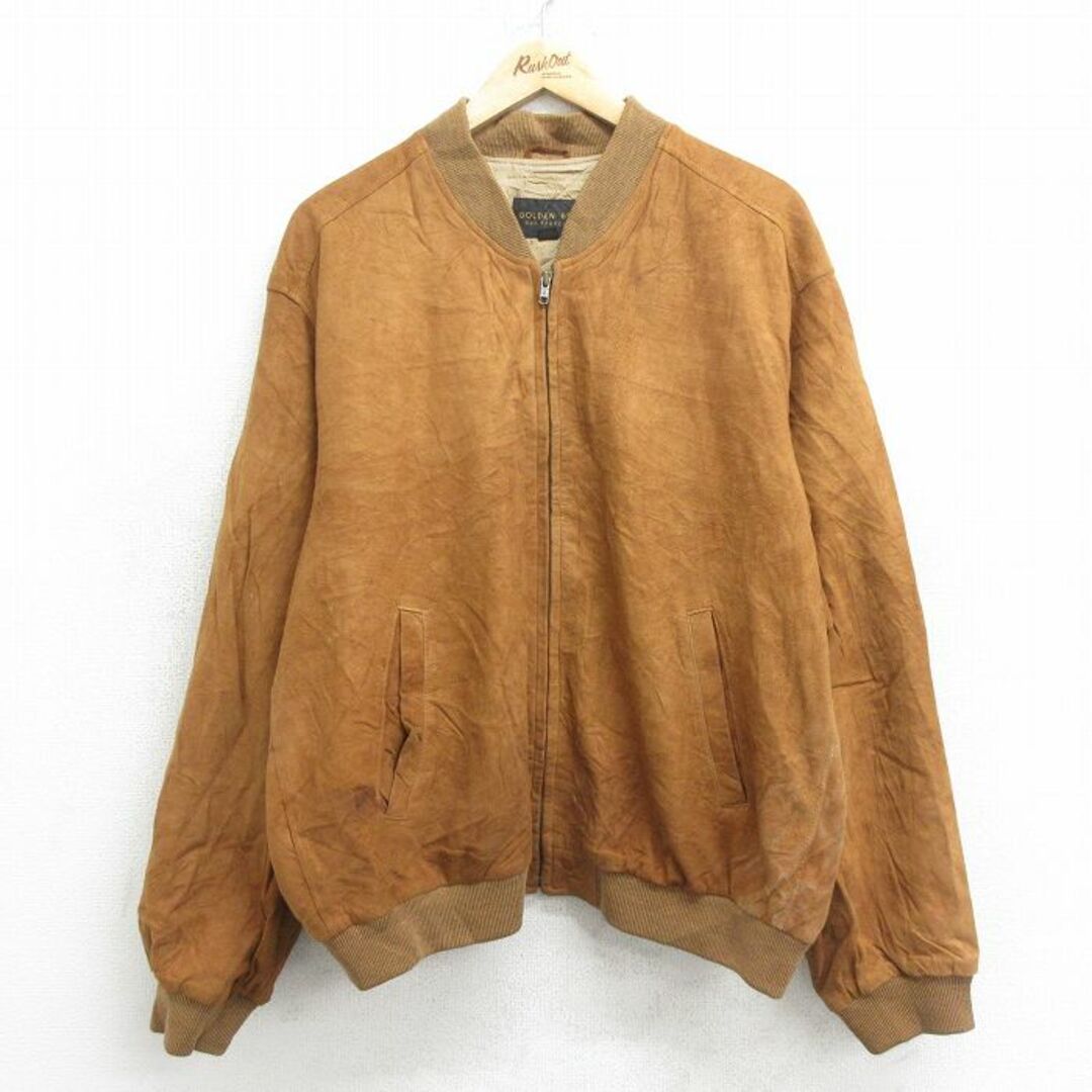 XL☆古着 ゴールデンベア 長袖 スエード レザー ジャケット XL☆古着 ゴールデンベア 長袖 スエード レザー ジャケット