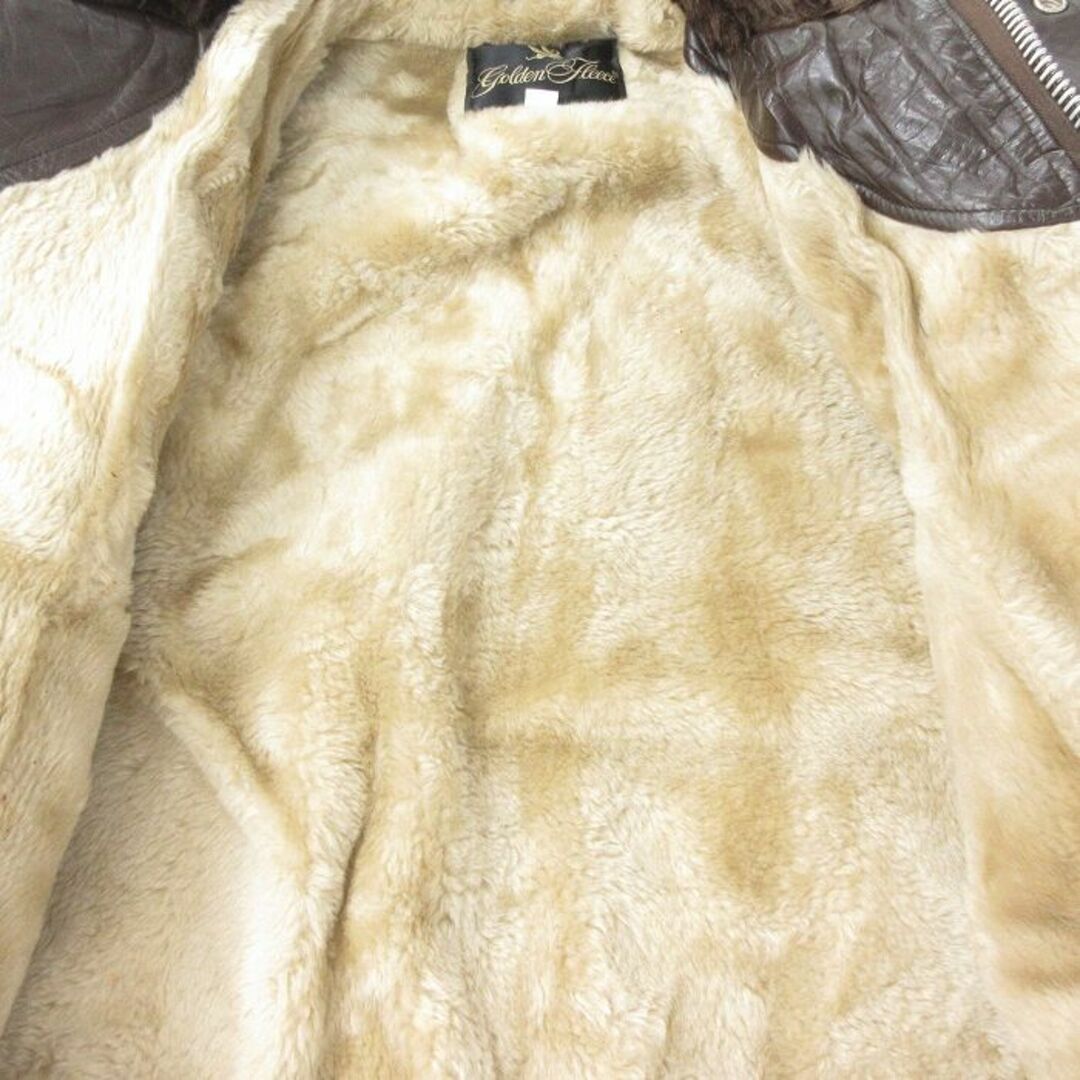 L☆古着 ゴールデンフリース 長袖 レザー ジャケット メンズ 80 L☆古着 ゴールデンフリース 長袖 レザー ジャケット メンズ 80