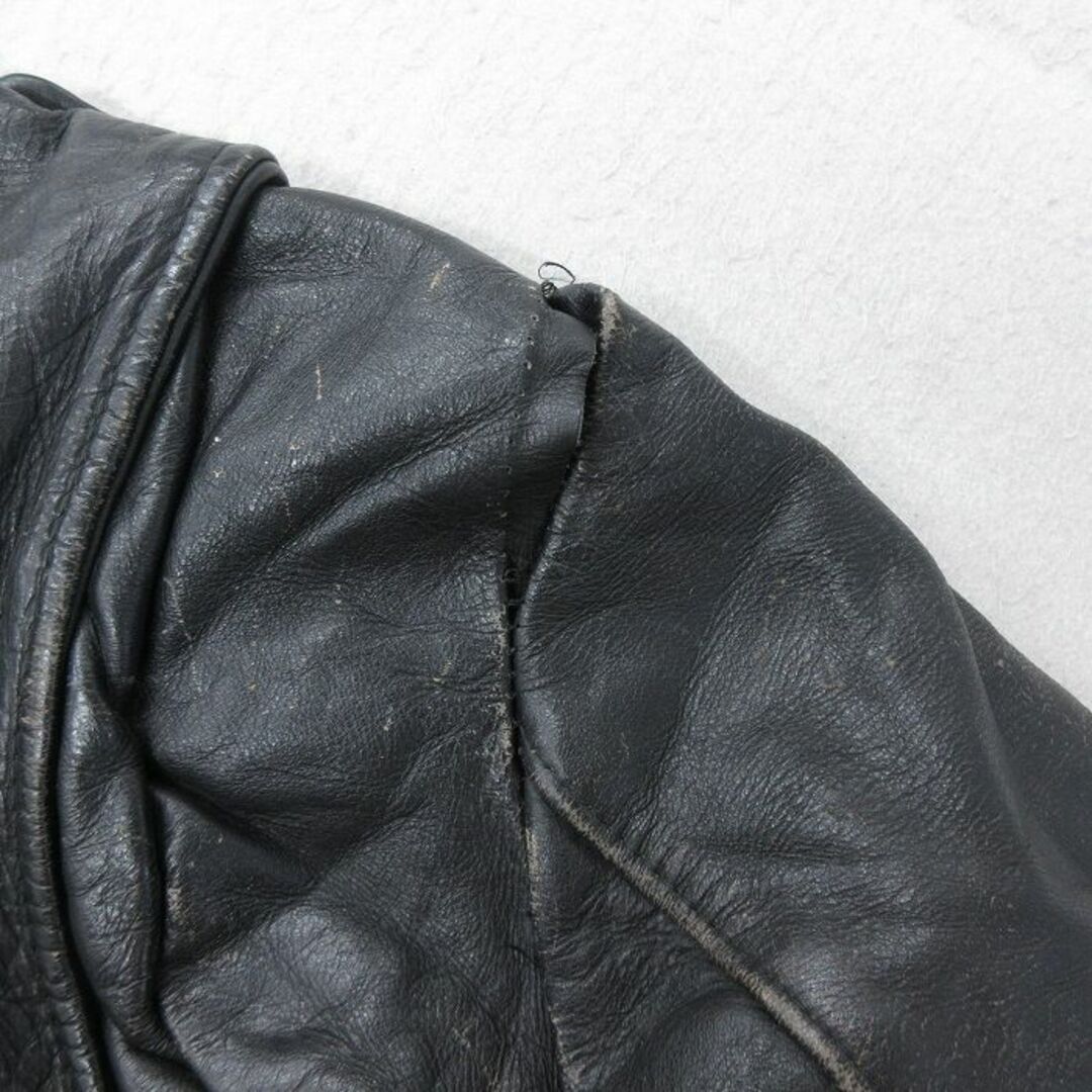 M☆古着 シアーズ 長袖 レザー ジャケット メンズ 80年代 80s M☆古着 シアーズ 長袖 レザー ジャケット メンズ 80年代 80s