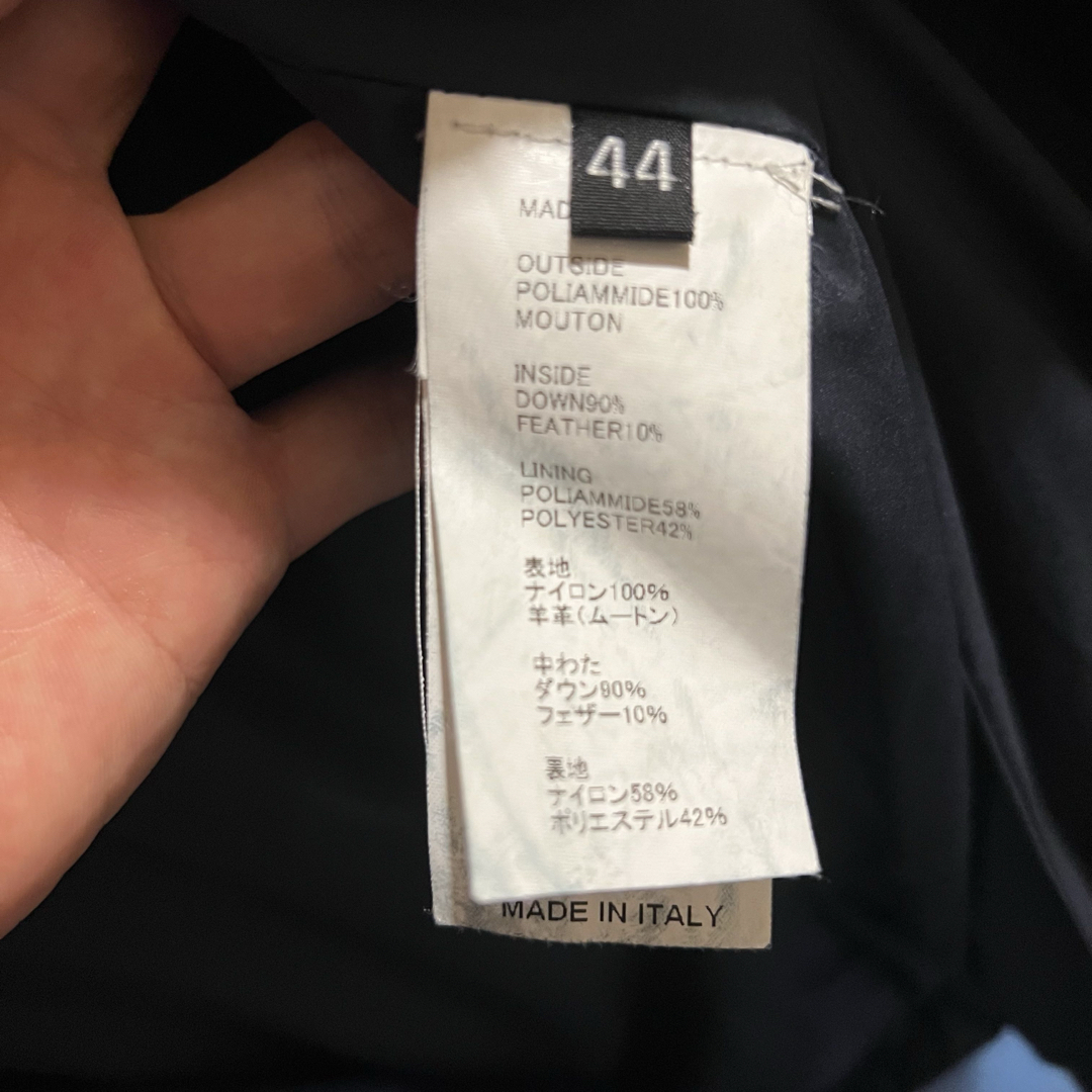 EMMETI - 【美品】EMMETI RAIMONDO ムートンダウンダッフル 44の EMMETI - 【美品】EMMETI RAIMONDO ムートンダウンダッフル 44の