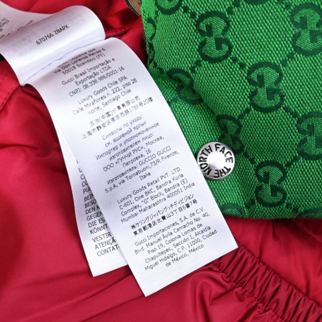 GUCCI - 本物 新品 グッチ ノースフェイス 絶盤 極希少 ボンバー GUCCI - 本物 新品 グッチ ノースフェイス 絶盤 極希少 ボンバー