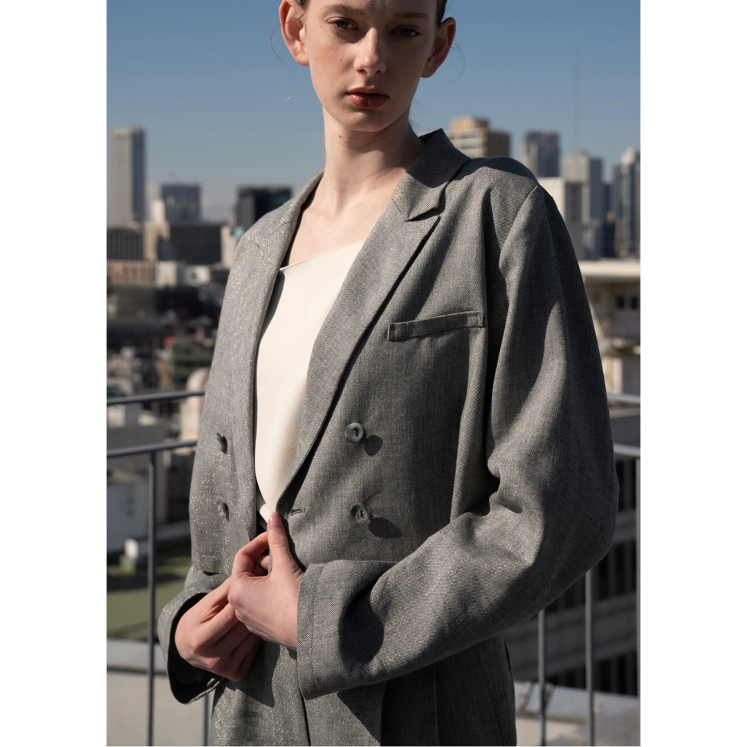 ジャケット・アウター short lame linen twill peaked lapel JK WILLFULLY official web store（ウィルフリーコウシキツウハン