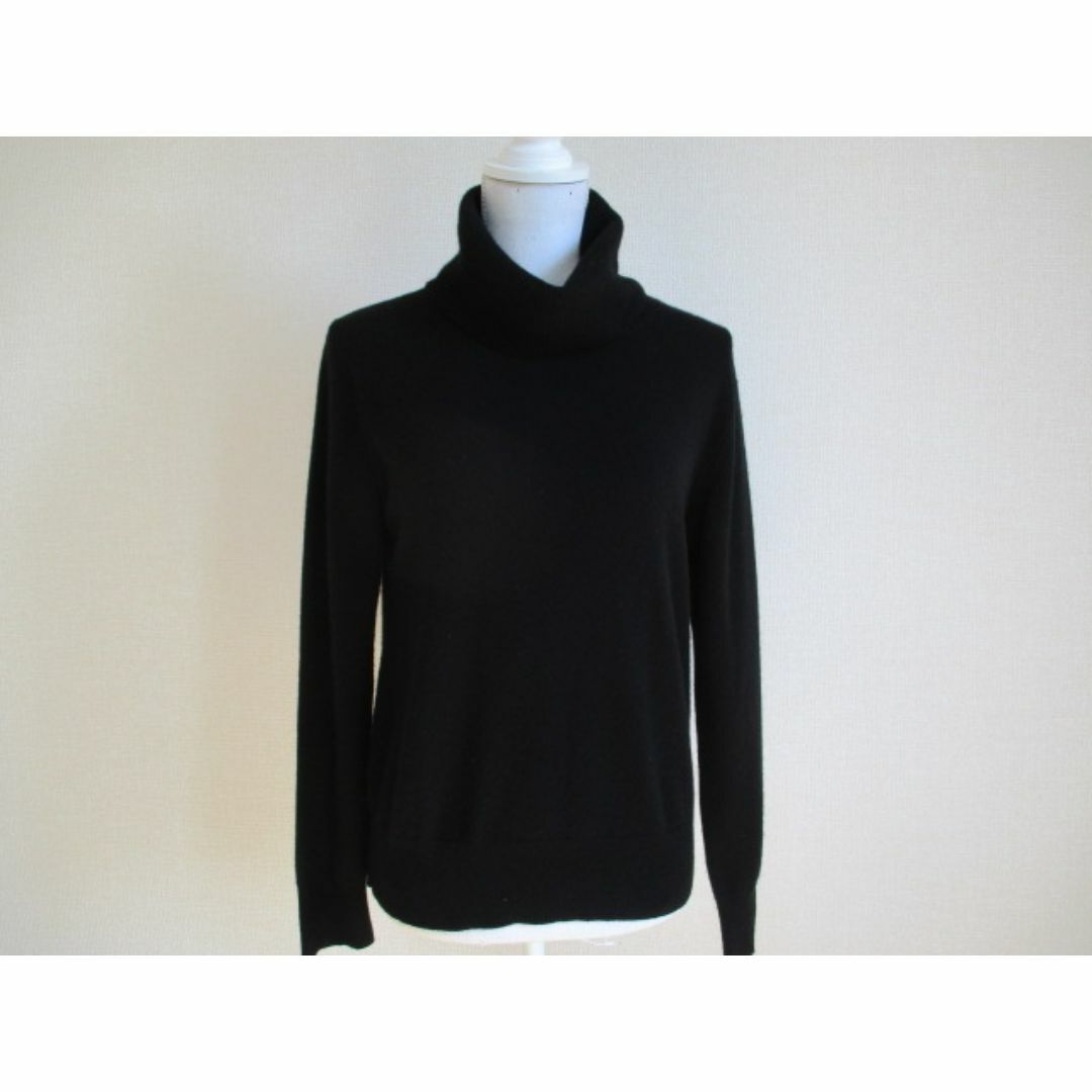 【正規品質保証】 カシミア100% 黒 UNIQLO ユニクロ - UNIQLO タートルニット 美 L トップス