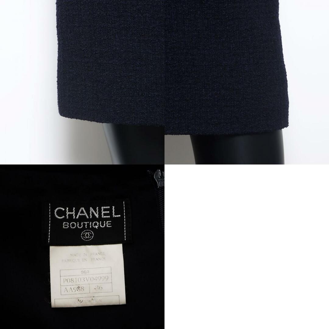 シャネル CHANEL 96A ツイード ダブル ココボタン セットアップ シャネル CHANEL 96A ツイード ダブル ココボタン セットアップ