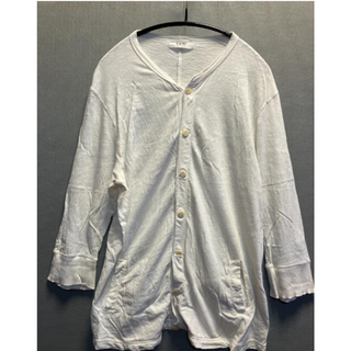 ビーミングバイビームス(B:MING by BEAMS)のBEAMS　スラブクルー　7分丈　白　Mサイズ(Tシャツ/カットソー(七分/長袖))
