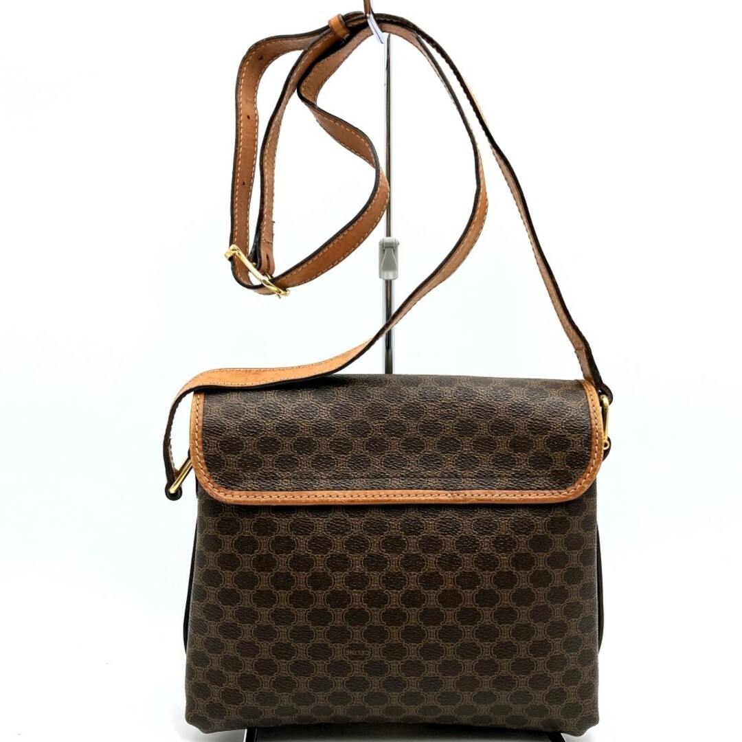 【限定販売】 CELINE セリーヌ フラップ式 斜め掛けショルダーバッグ マカダム バッグ
