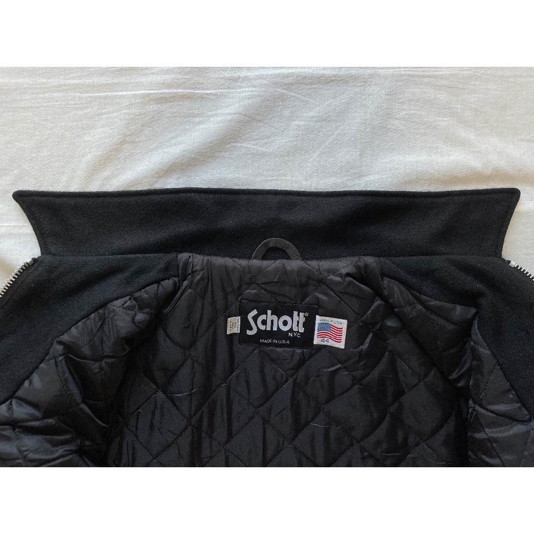90´ Schott ショット ウールジャケット ブラック サイズ44 3XL