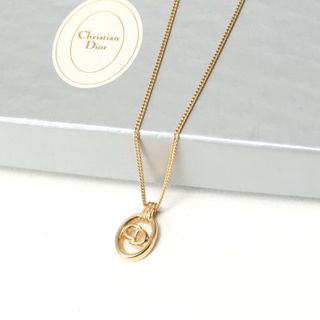クリスチャンディオール(Christian Dior)の■美品■Christian Dior クリスチャンディオール ヴィンテージ ネックレス オールドディオール CDロゴ ゴールドカラー ブランド古着【中古】20241015/RA1641(ネックレス)