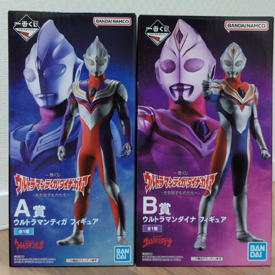 BANDAI - 一番くじ ウルトラマンティガ・ダイナ・ガイア A賞B賞