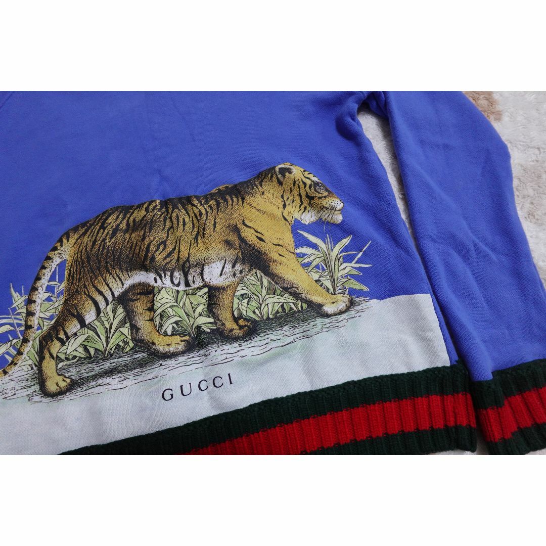美品☆GUCCI グッチ 虎 タイガー トレーナー×ニット スエット 美品☆GUCCI グッチ 虎 タイガー トレーナー×ニット スエット