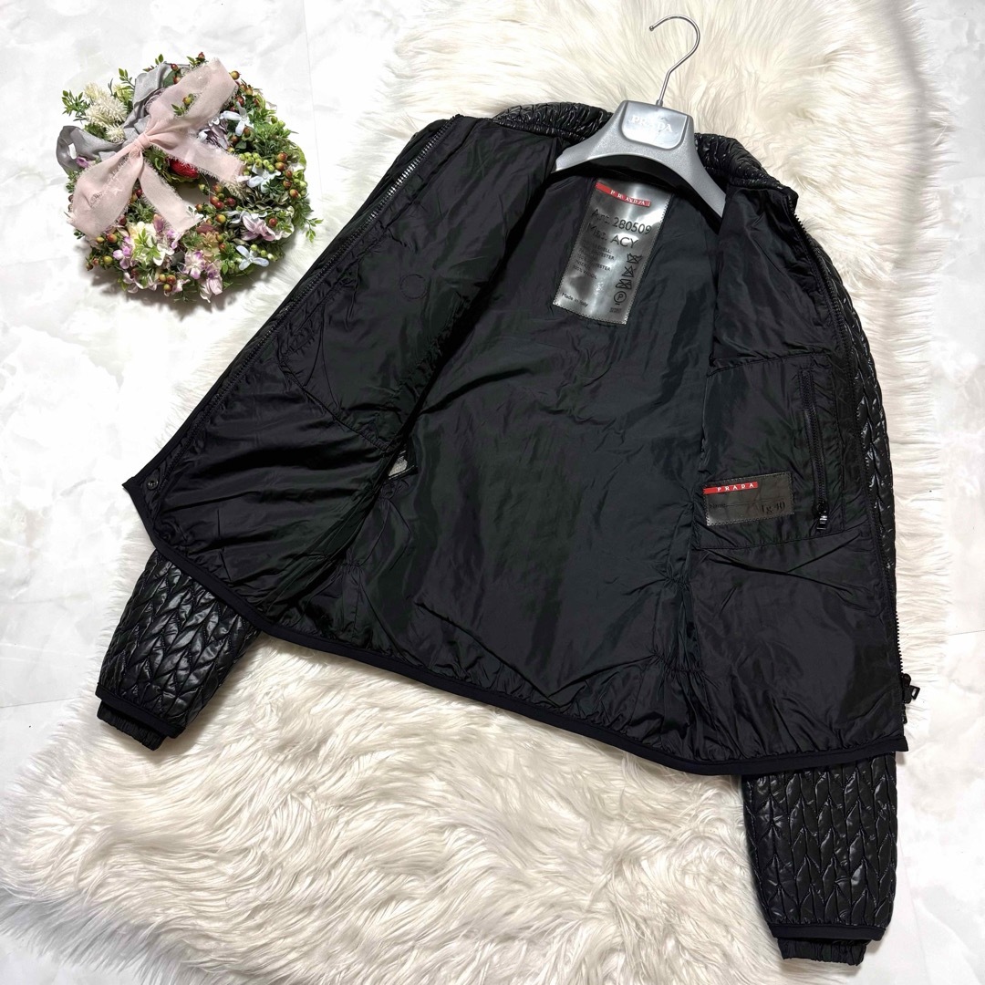 PRADA - 本物 美品 プラダ スポーツ リブ切替 ギャザー ナイロン PRADA - 本物 美品 プラダ スポーツ リブ切替 ギャザー ナイロン