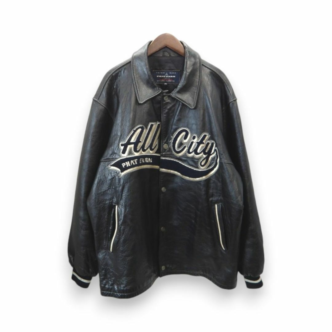 PHATFARM - PHATFARM 90s ALL LEATHER JACKET BLACK 3XLの通販 PHATFARM - PHATFARM 90s ALL LEATHER JACKET BLACK 3XLの通販
