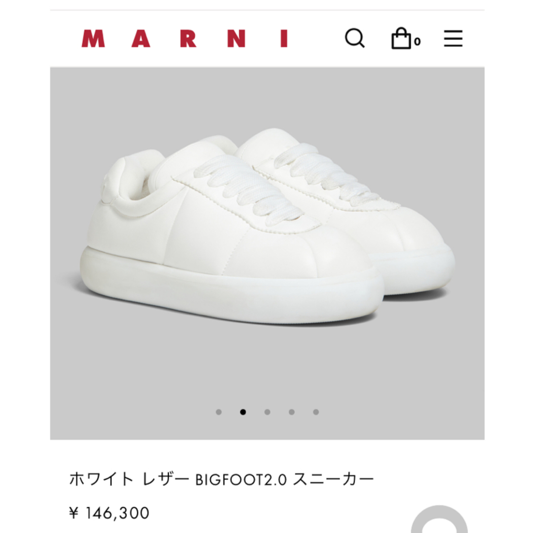 MARNI - 【Marni】BigFoot 2.0 新品未使用 44 白 レザー MARNI - 【Marni】BigFoot 2.0 新品未使用 44 白 レザー