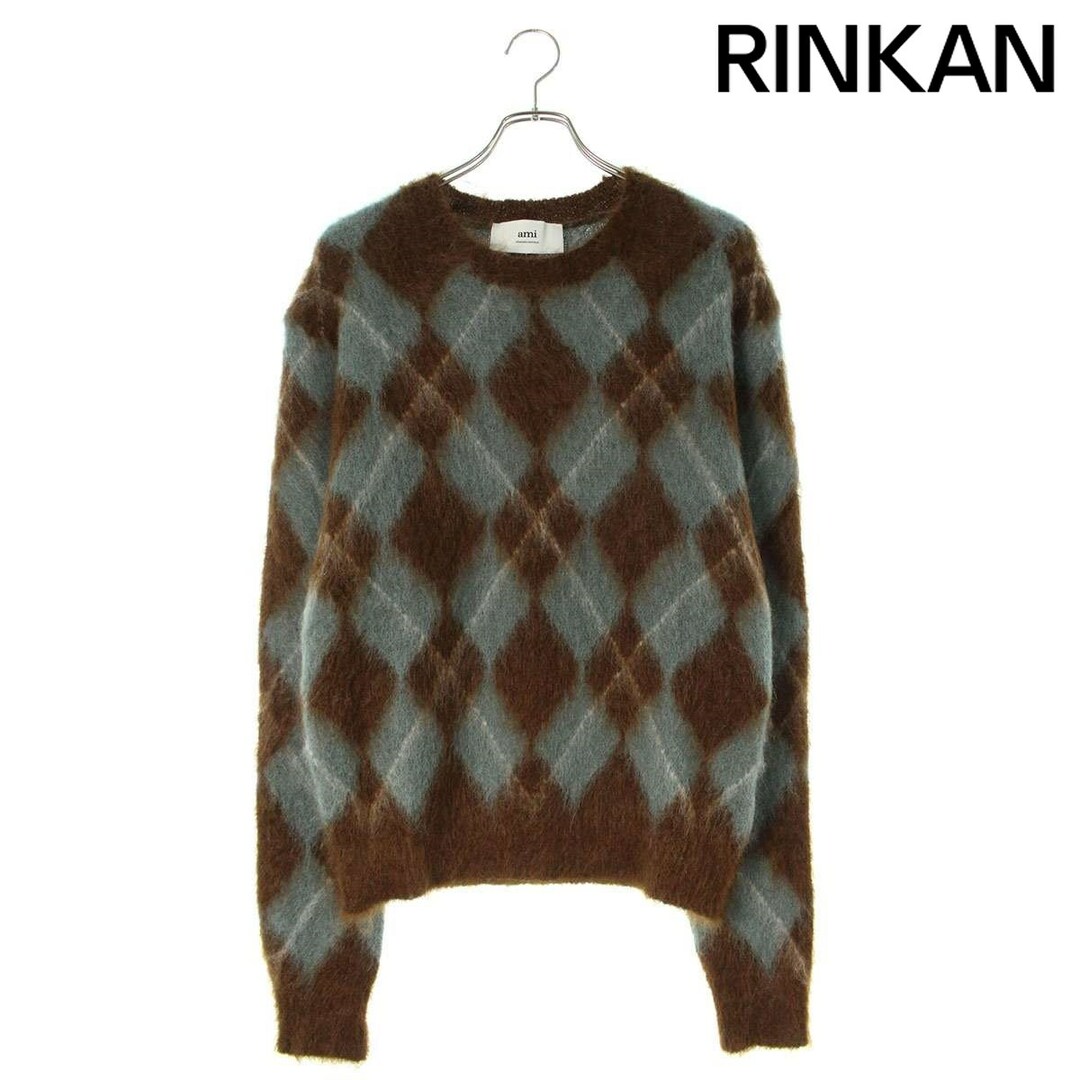 ami - アミアレクサンドルマテュッシ  24AW  HKS047KN0058 アーガイルモヘアニット メンズ L