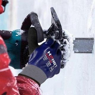 【DIYに】作業手袋 メンズ M 防水 耐油 防寒 滑り止め 雪かき 園芸 冬(ウエストポーチ)