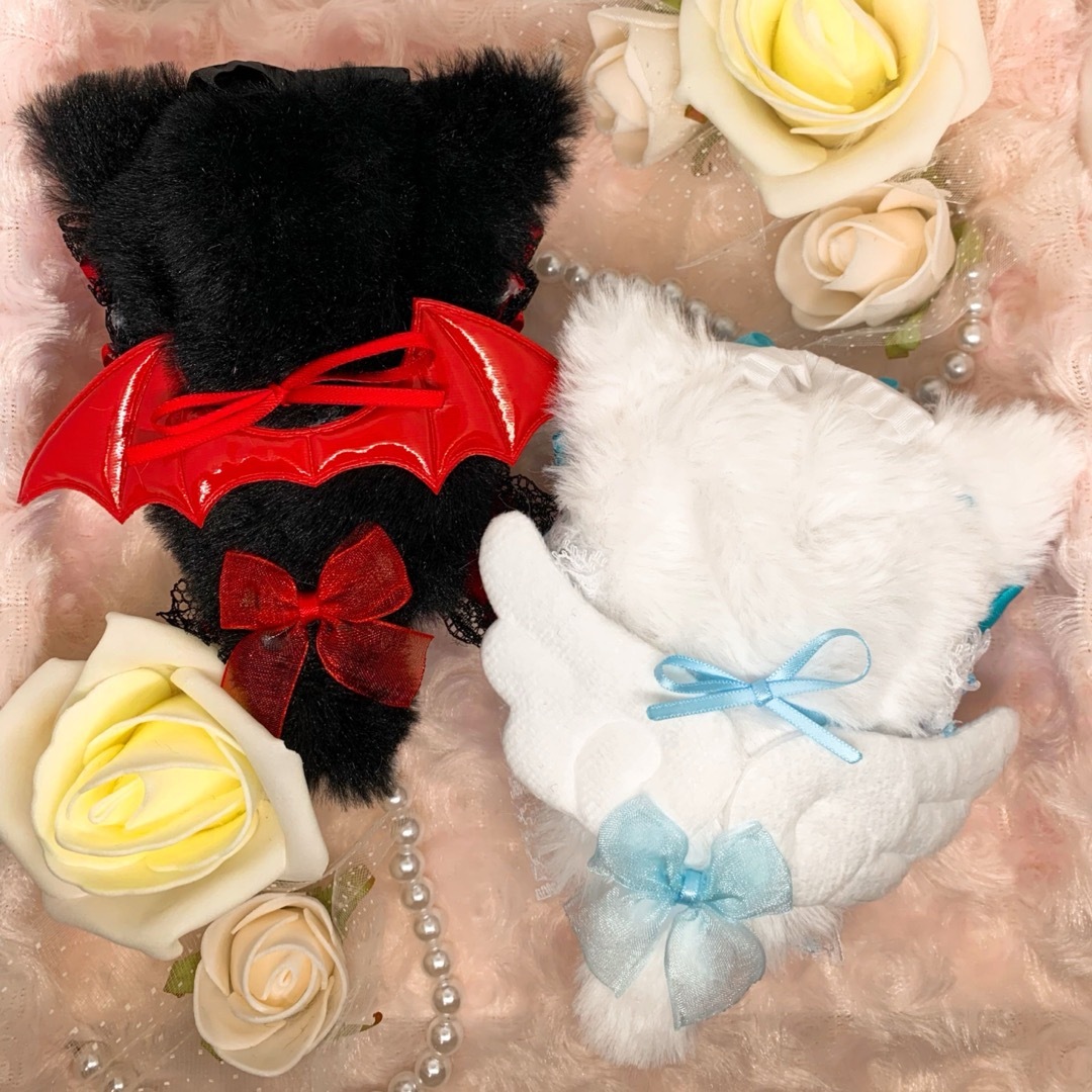 ❤︎ぬい服 着ぐるみ 10cm にじぱぺ用 悪魔 天使 十字架 薔薇 猫 ❤︎ぬい服 着ぐるみ 10cm にじぱぺ用 悪魔 天使 十字架 薔薇 猫