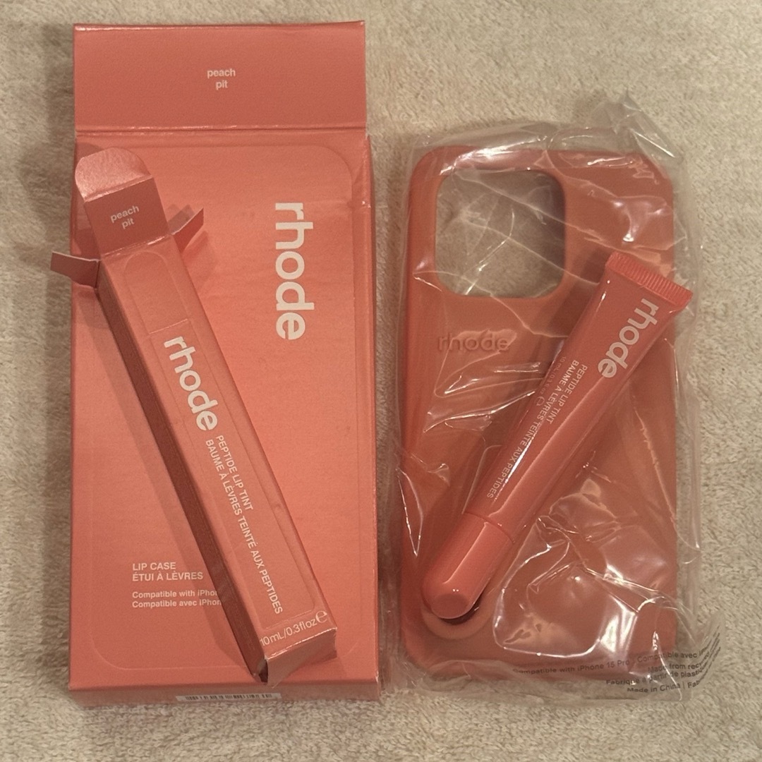 rhode】新品未使用 iphoneケース&リップ rhode】新品未使用 iphoneケース&リップ