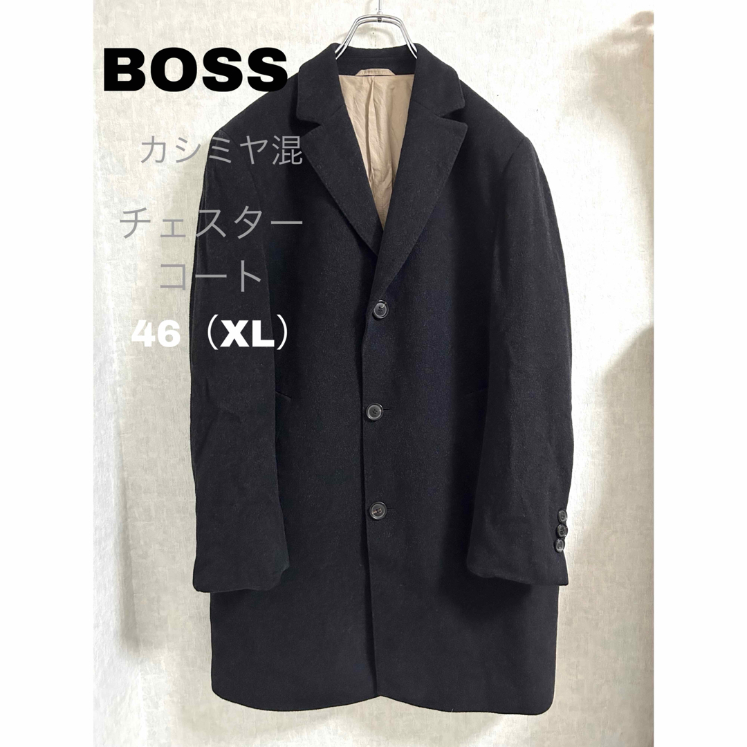 HUGO BOSS - HUGO BOSS カシミヤ混 チェスターコート 46 XL HUGO BOSS - HUGO BOSS カシミヤ混 チェスターコート 46 XL