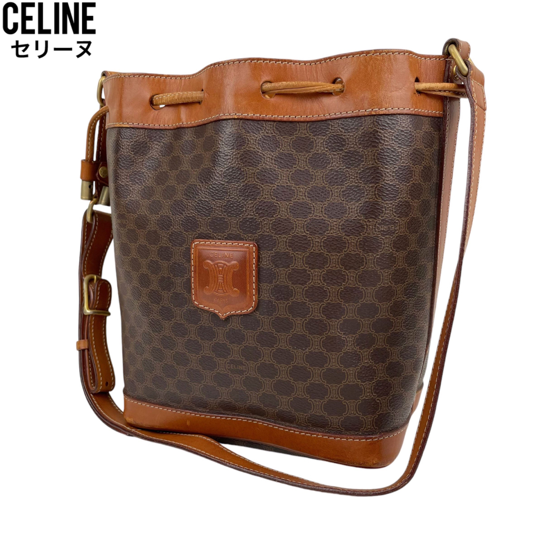 美品 CELINE 華々しく セリーヌ マカダム トリオンフ ショルダー 美品 CELINE 華々しく セリーヌ マカダム トリオンフ ショルダー