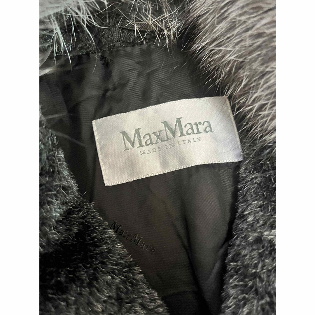 MaxMara コート 白タグ アルパカ バージンウール フォックスファー MaxMara コート 白タグ アルパカ バージンウール フォックスファー