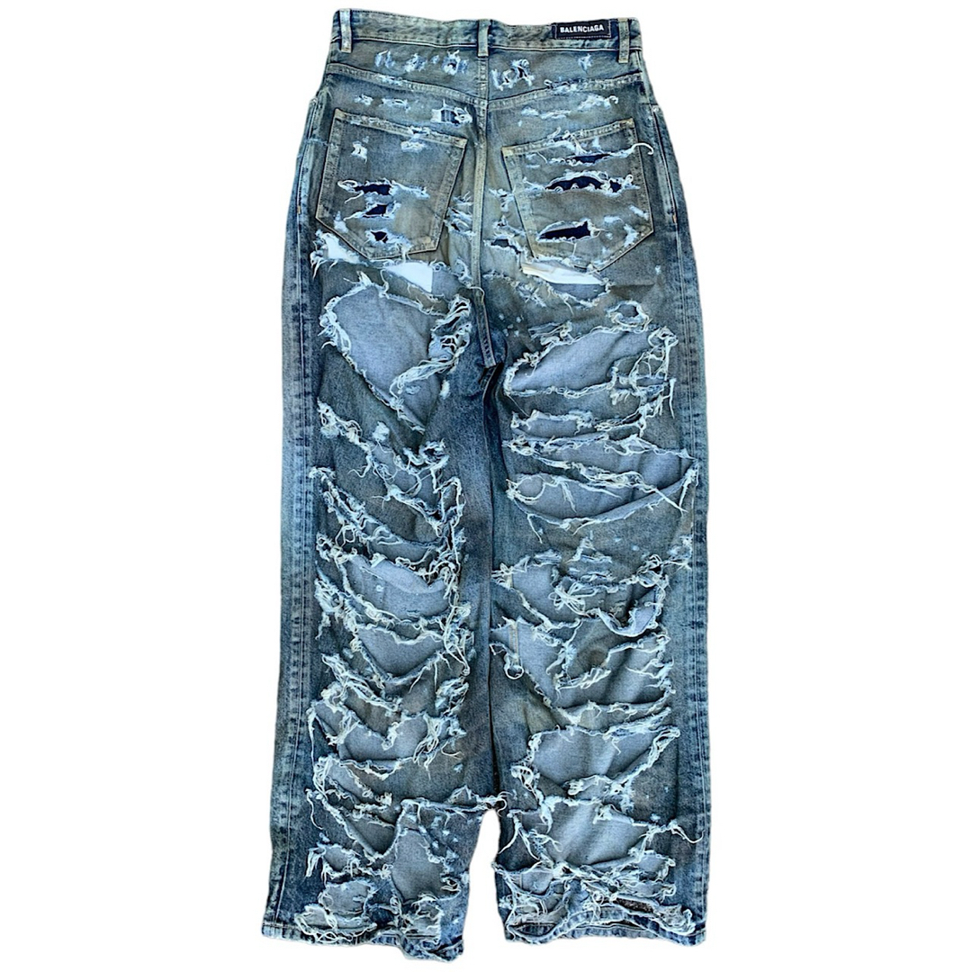BALENCIAGA - 未使用BALENCIAGA 23年 スーパーデストロイ バギー BALENCIAGA - 未使用BALENCIAGA 23年 スーパーデストロイ バギー