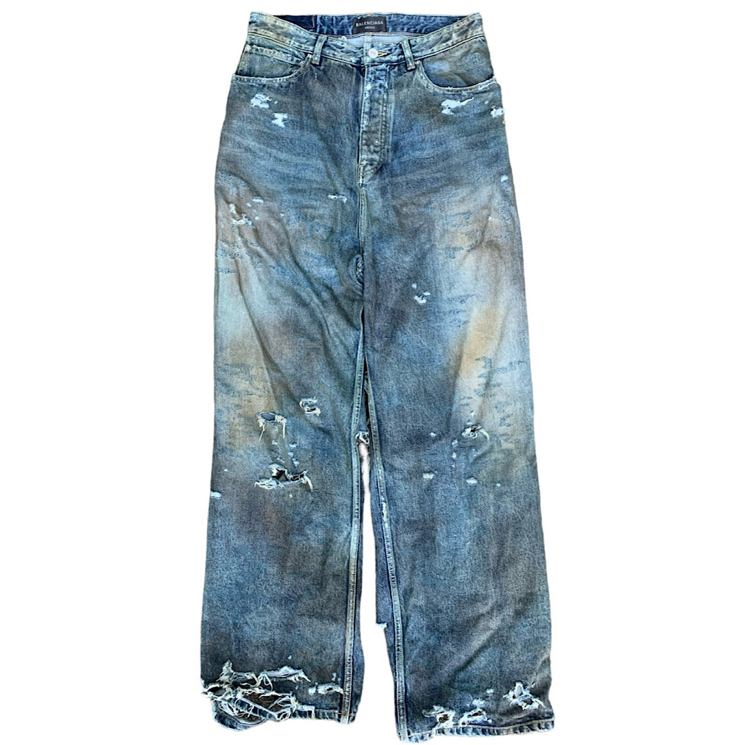 BALENCIAGA - 未使用BALENCIAGA 23年 スーパーデストロイ バギー BALENCIAGA - 未使用BALENCIAGA 23年 スーパーデストロイ バギー