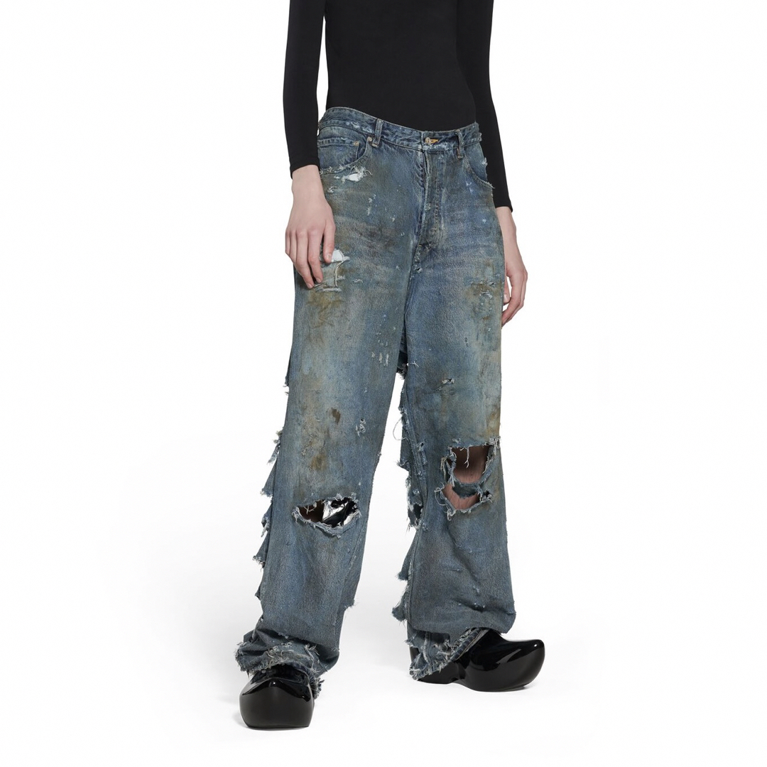BALENCIAGA - 未使用BALENCIAGA 23年 スーパーデストロイ バギー BALENCIAGA - 未使用BALENCIAGA 23年 スーパーデストロイ バギー