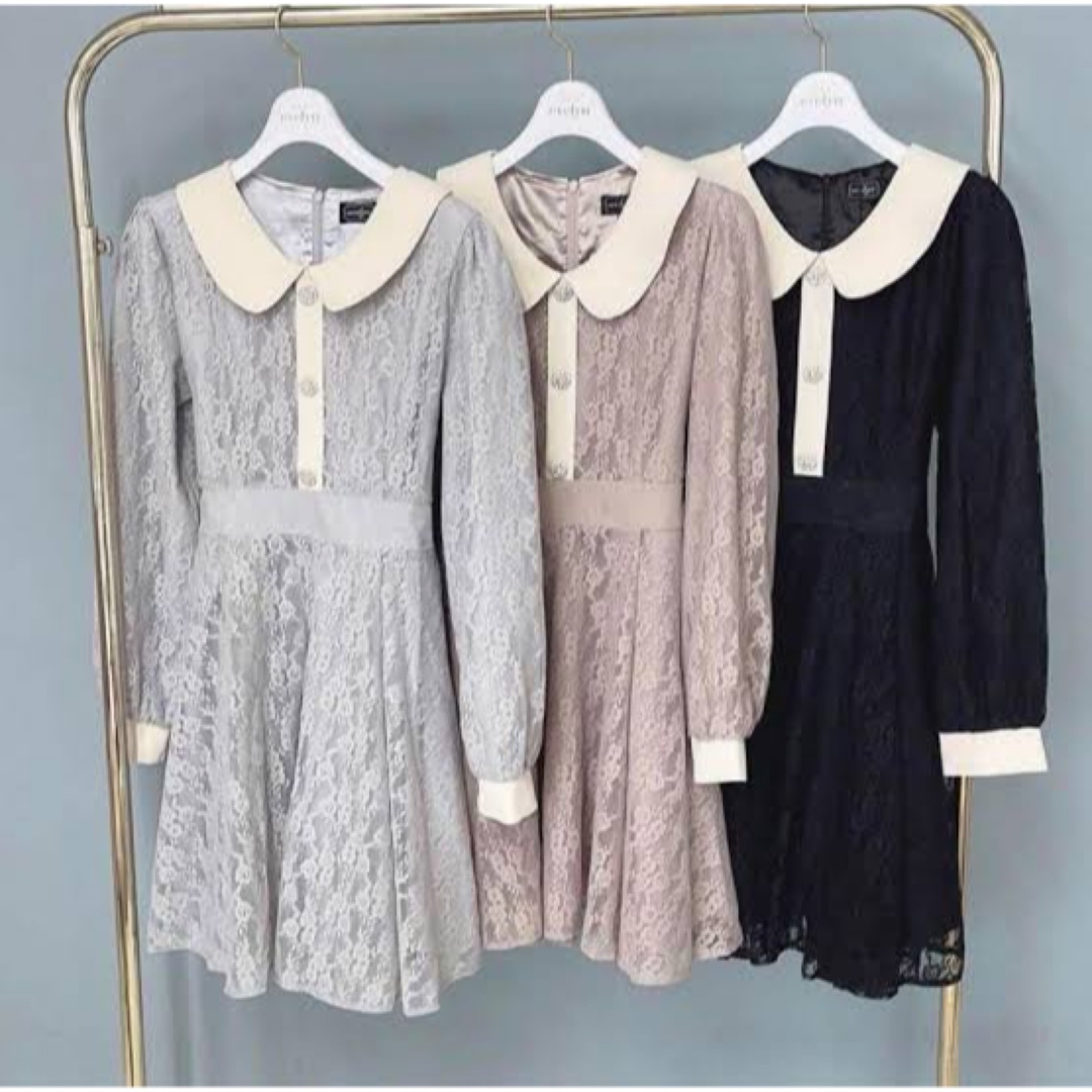 evelyn - レースビジューOP アイスグレーの通販 by 。 shop evelyn - レースビジューOP アイスグレーの通販 by 。 shop