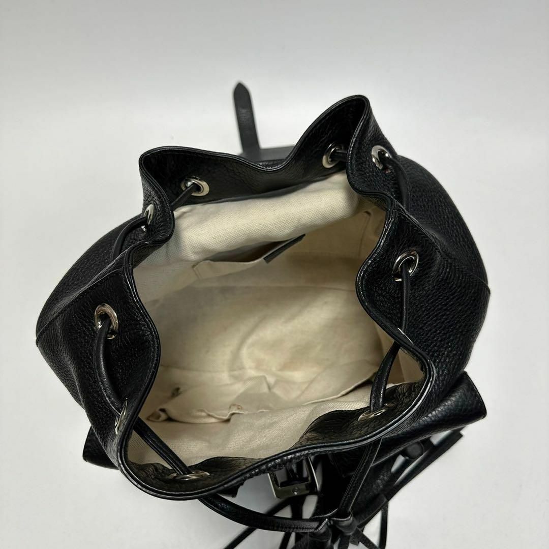 GUCCI - e49【極美品】グッチ シボ革 レザー ブラック バンブー GUCCI - e49【極美品】グッチ シボ革 レザー ブラック バンブー