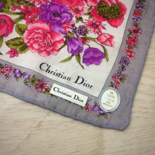 クリスチャンディオール(Christian Dior)の新品 クリスチャンディオール ハンカチ レディース お花柄(ハンカチ)