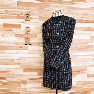 ZARA - ザラ manteco ショートコート Pコート ウール XS 紺 ZARA - ザラ manteco ショートコート Pコート ウール XS 紺