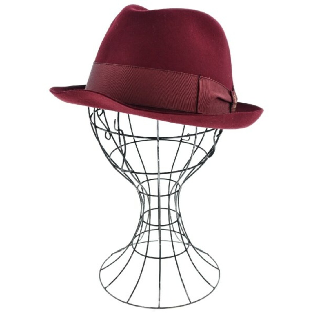 Borsalino ボルサリーノ ハット 57 赤系 【古着】 Borsalino ボルサリーノ ハット 57 赤系 【古着】