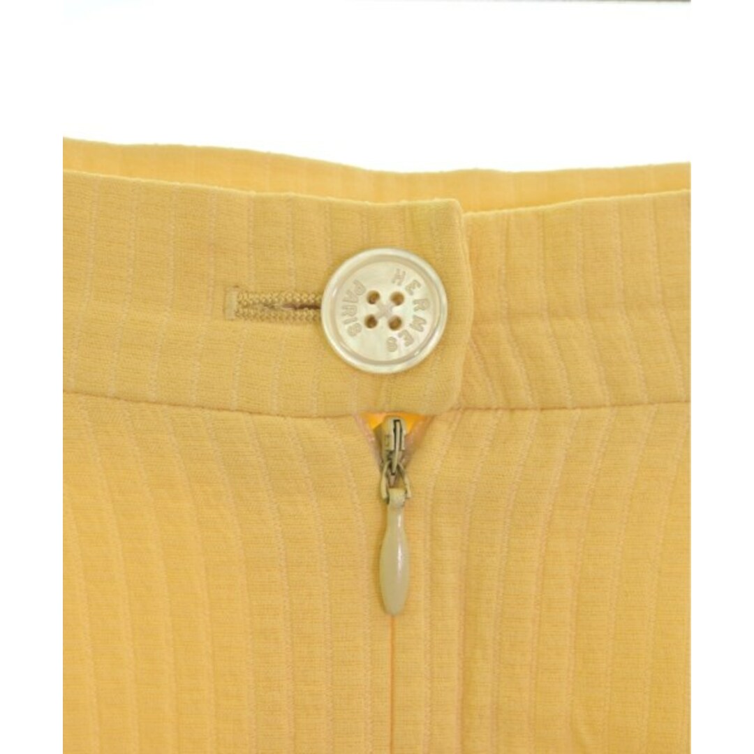 HERMES エルメス ひざ丈スカート 40(M位) 黄 【古着】 HERMES エルメス ひざ丈スカート 40(M位) 黄 【古着】
