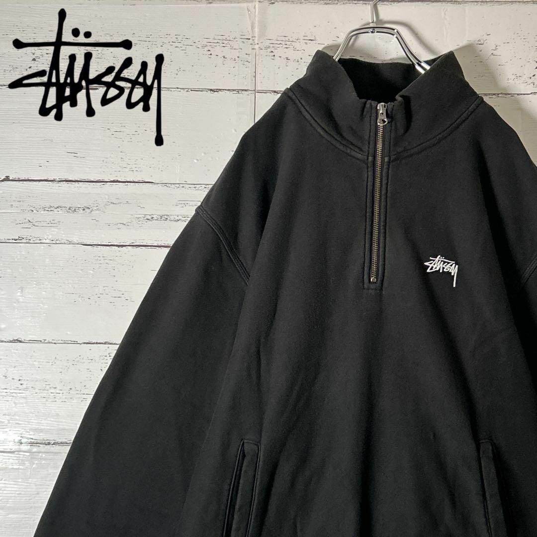 STUSSY - Q9【人気L】ステューシー☆スウェット 肉厚 ワン STUSSY - Q9【人気L】ステューシー☆スウェット 肉厚 ワン