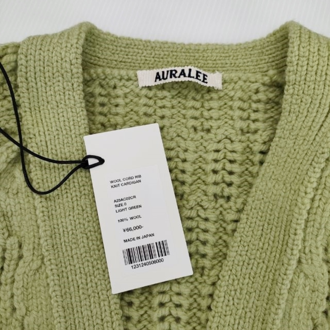 AURALEE 新品 WOOL CORD RIB KNIT CARDIGAN 定価66000円 0 AURALEE 新品 WOOL CORD RIB KNIT CARDIGAN 定価66000円 0
