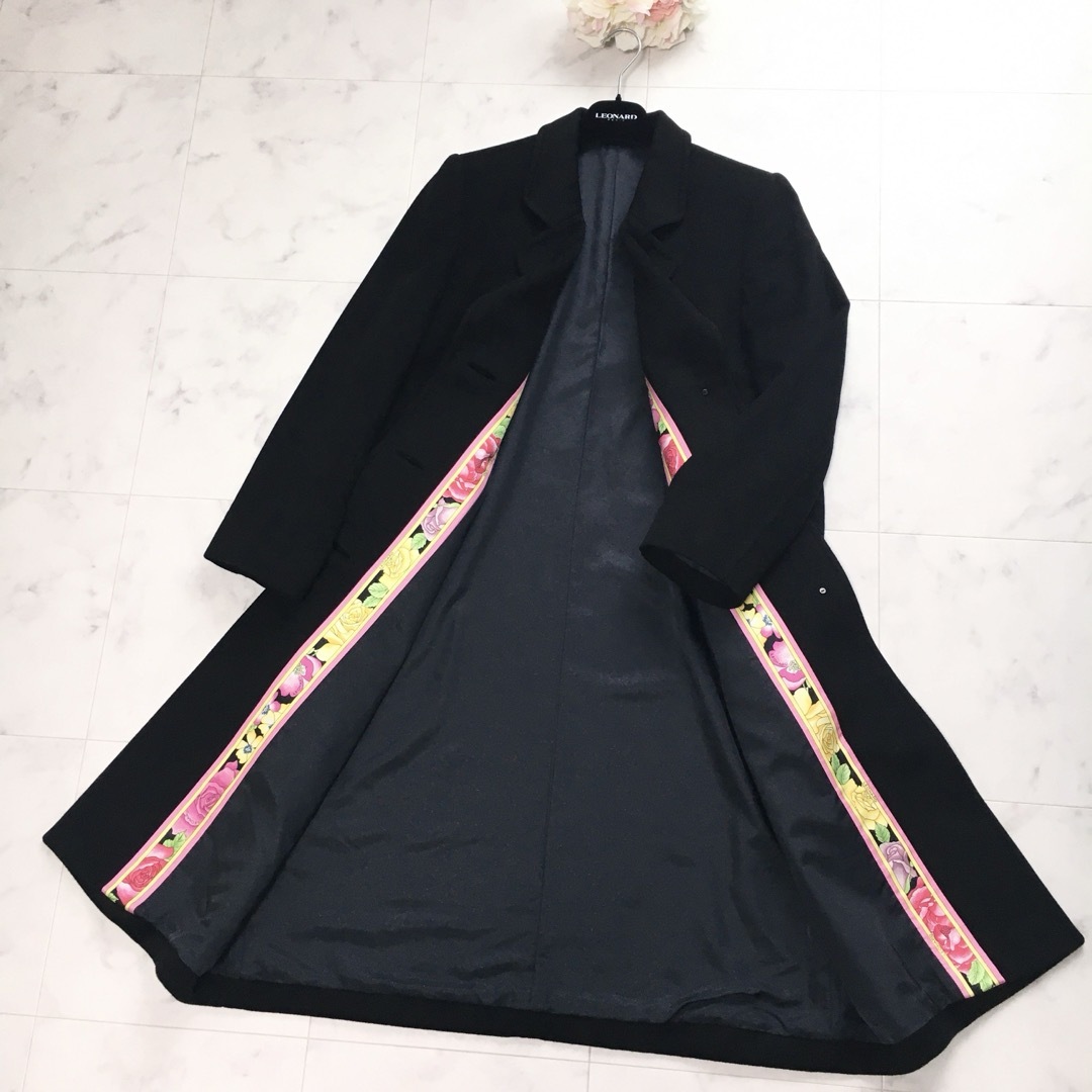 美品 LEONARD レオナール カシミヤ100% ロング コート 美品 LEONARD レオナール カシミヤ100% ロング コート