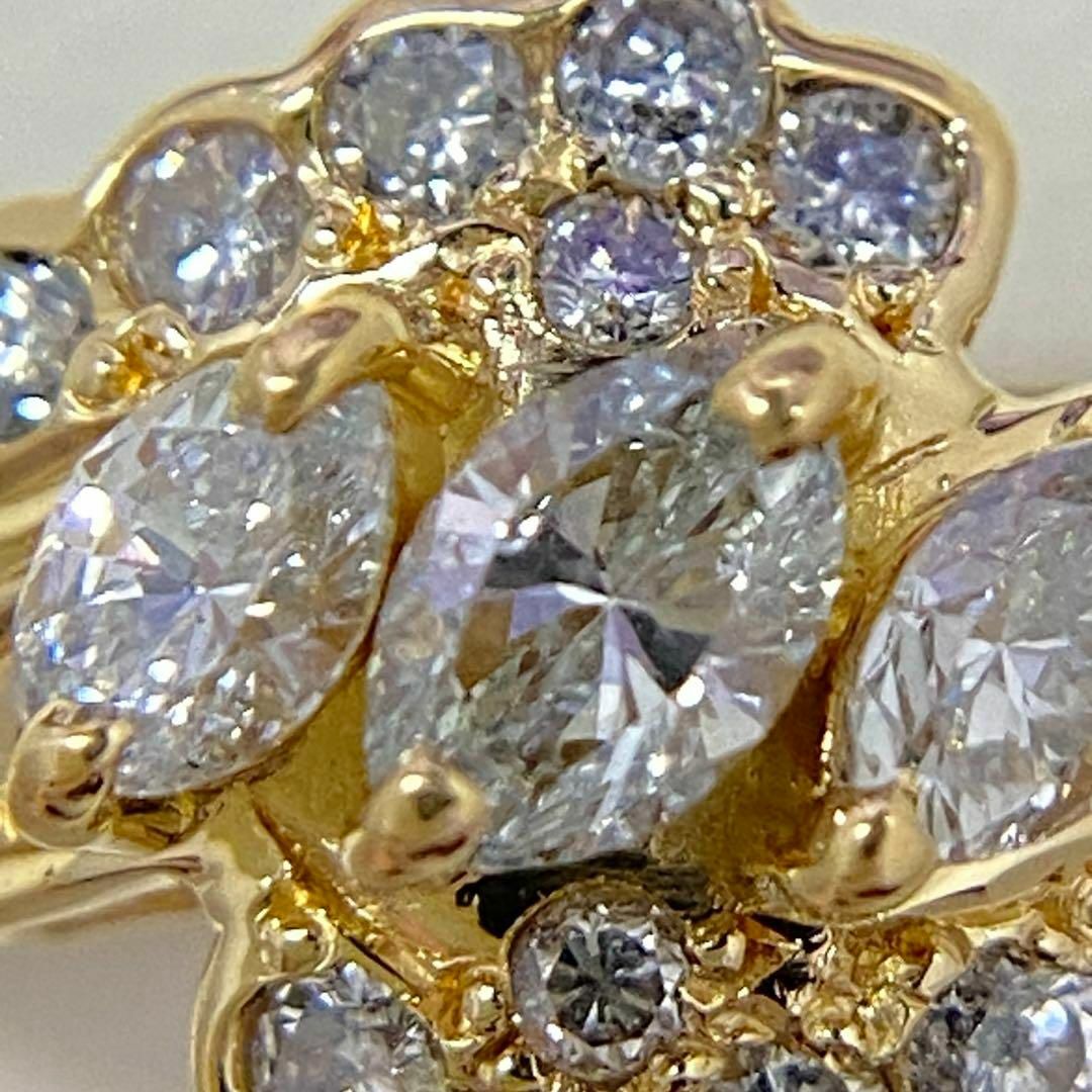K18 天然ダイヤモンドリング D1.00ct サイズ13.3号 幅広 3.9g K18 天然ダイヤモンドリング D1.00ct サイズ13.3号 幅広 3.9g