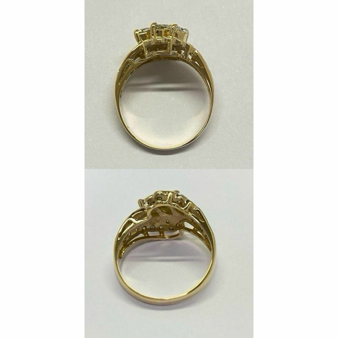 K18 天然ダイヤモンドリング D1.00ct サイズ13.3号 幅広 3.9g K18 天然ダイヤモンドリング D1.00ct サイズ13.3号 幅広 3.9g
