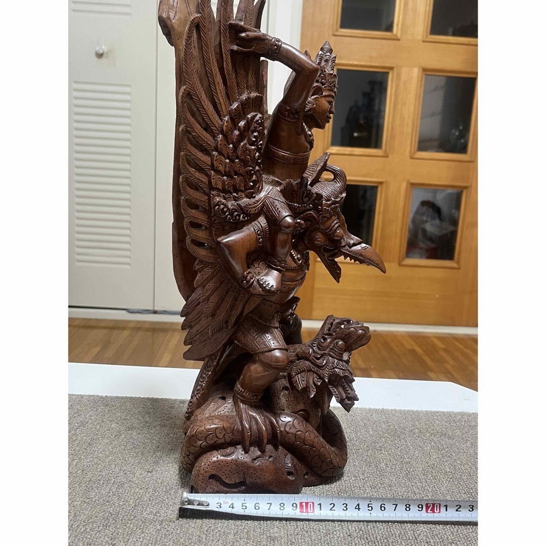 仏教美術 ガルーダ 木彫刻品 精密彫刻 インド神 バリ 仏教美術 ガルーダ 木彫刻品 精密彫刻 インド神 バリ