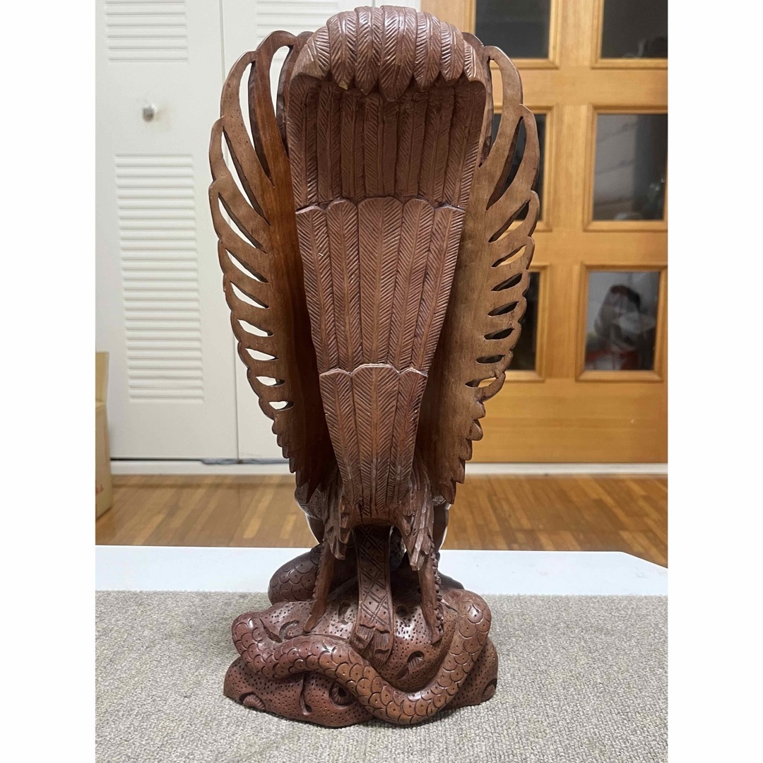 仏教美術 ガルーダ 木彫刻品 精密彫刻 インド神 バリ 仏教美術 ガルーダ 木彫刻品 精密彫刻 インド神 バリ