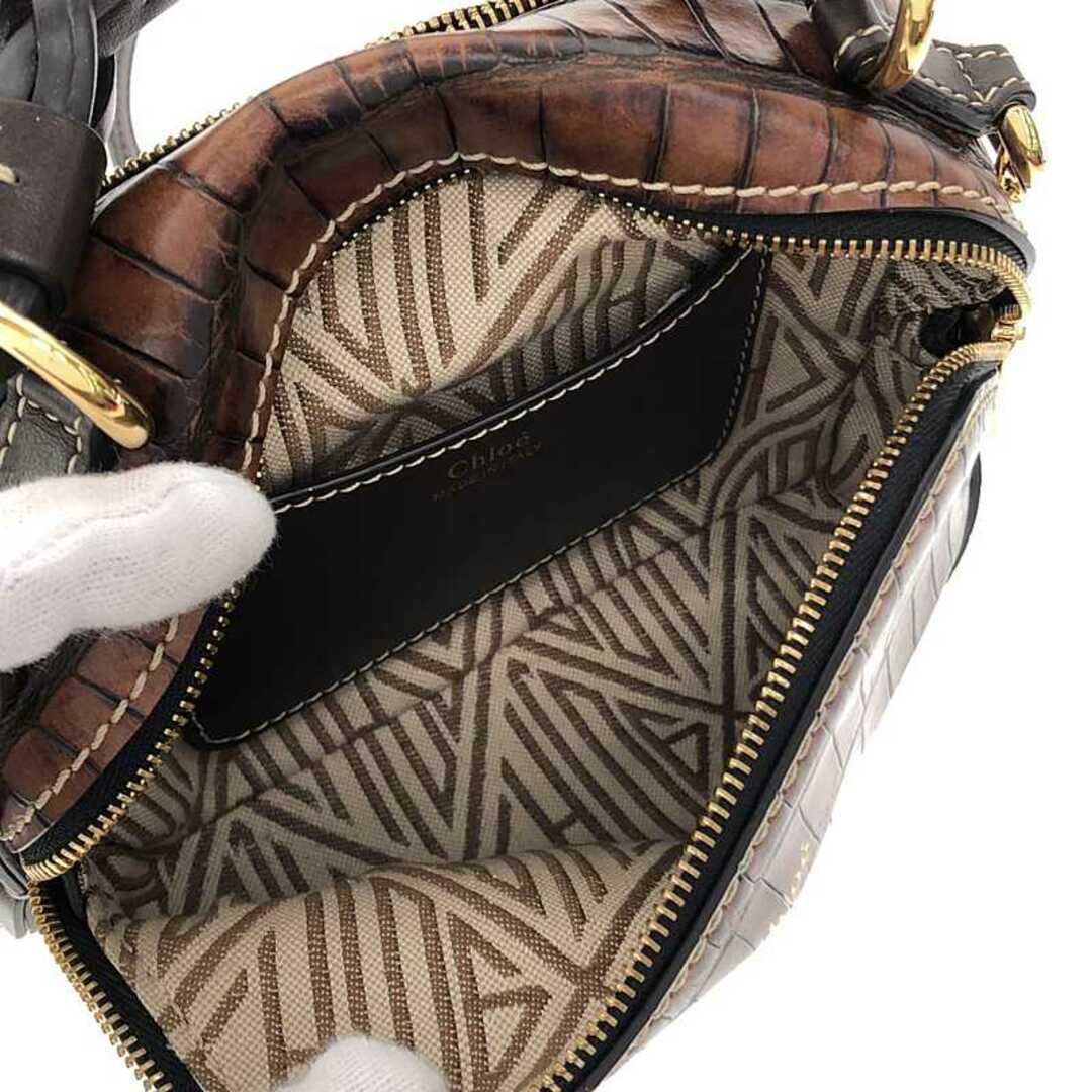美品】 Chloe / クロエ | DARIA ダリア クロコ型押し 2Way 美品】 Chloe / クロエ | DARIA ダリア クロコ型押し 2Way