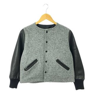 SKOOKUM - SKOOKUM / スクーカム | ウール 袖レザー ノーカラー SKOOKUM - SKOOKUM / スクーカム | ウール 袖レザー ノーカラー