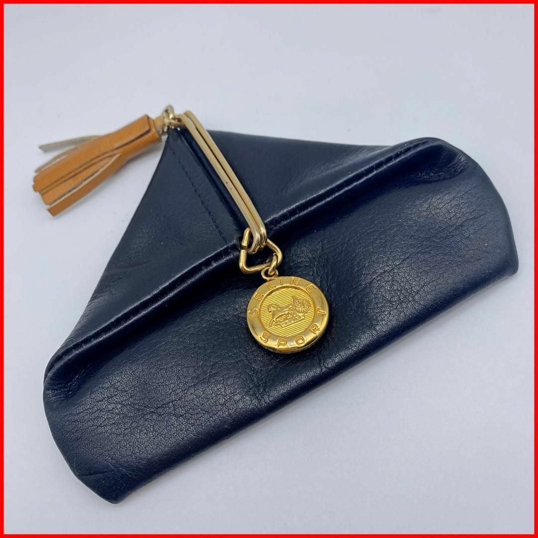 CELINE - 正規品 セリーヌ CELINE コインケース 三角 馬車 特大 CELINE - 正規品 セリーヌ CELINE コインケース 三角 馬車 特大