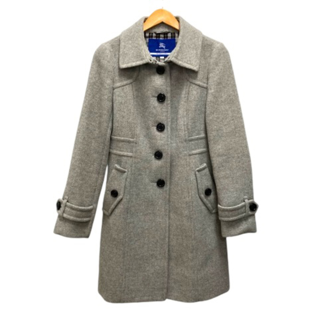 訳有 BURBERRY アンゴラ羊毛 ステンカラーロングコート 水牛の角 訳有 BURBERRY アンゴラ羊毛 ステンカラーロングコート 水牛の角