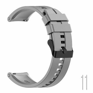 【色:グレー_サイズ:22mm】[SIWENGDE] 時計バンド ユニバーサル時(その他)