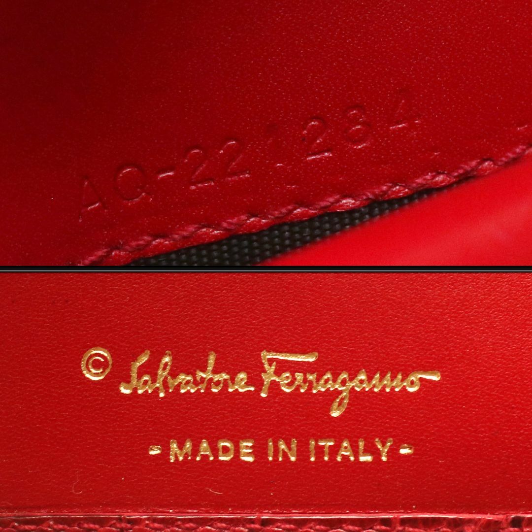 Salvatore Ferragamo - 【未使用に近い】◇フェラガモ◇ レッド Salvatore Ferragamo - 【未使用に近い】◇フェラガモ◇ レッド