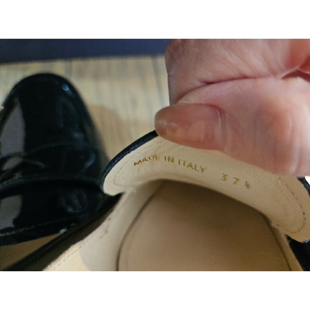 PRADA - PRADAプラダ エナメル ローファー パンプス 37.5黒の PRADA - PRADAプラダ エナメル ローファー パンプス 37.5黒の