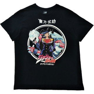 古着　ジョジョの奇妙な冒険　Tシャツ　XL　黒　4部　アニメT　海外公式 *(Tシャツ/カットソー(半袖/袖なし))