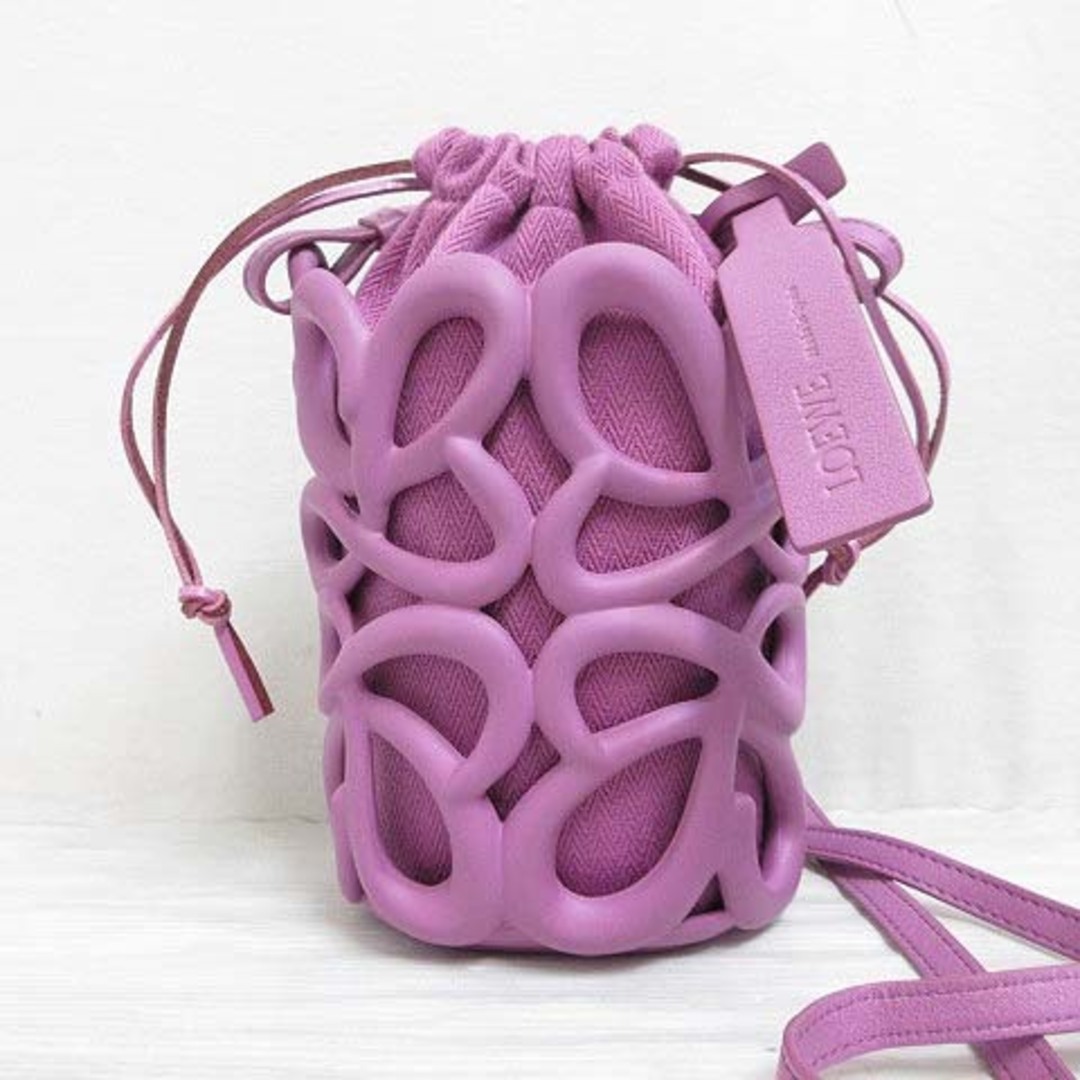 LOEWE - ロエベ LOEWE アナグラム インフレーテッド ポケット ポーチ パープル 紫